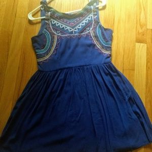 Blue Embroidered Dress